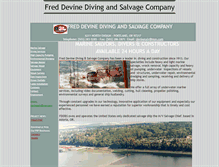 Tablet Screenshot of freddevinedivingandsalvage.com